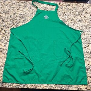 Starbucks Official Barista Green Apron Embroidered Siren Logo Dual Pockets
